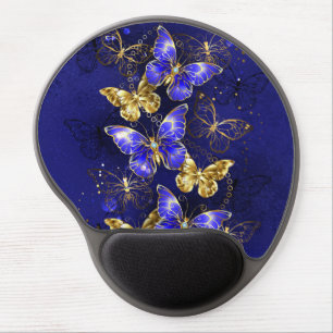 Composition with Sapphire Butterflies Gel Mouse Pad
