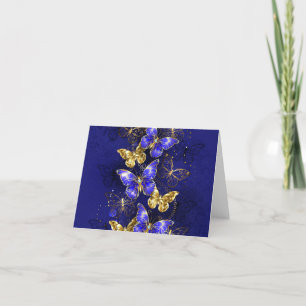 Composition with Sapphire Butterflies Holiday Card