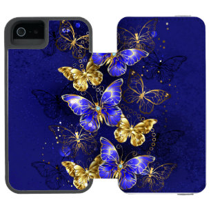 Composition with Sapphire Butterflies iPhone SE/5/5s Wallet Case