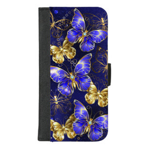 Composition with Sapphire Butterflies iPhone 8/7 Plus Wallet Case