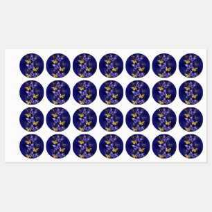 Composition with Sapphire Butterflies Kids' Labels