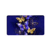 Composition with Sapphire Butterflies