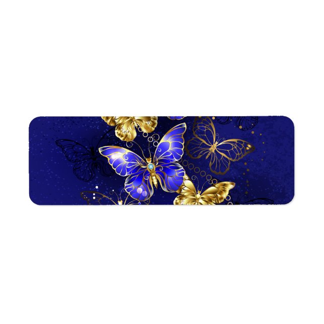 Composition with Sapphire Butterflies Label (Front)