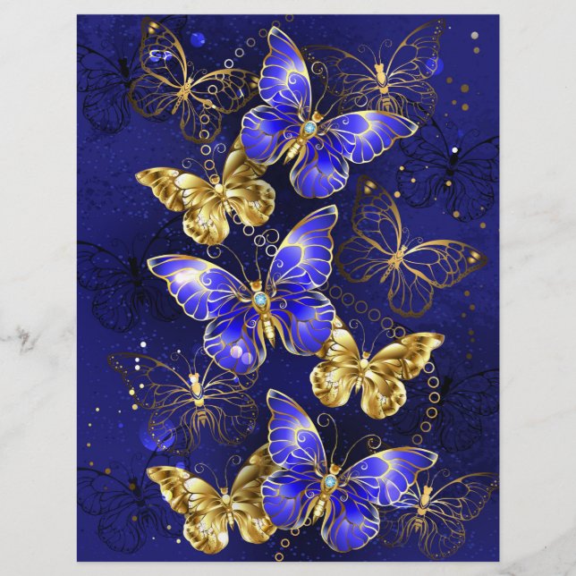 Composition with Sapphire Butterflies Letterhead (Front)