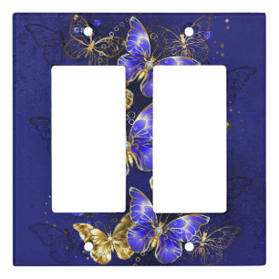 Composition with Sapphire Butterflies Light Switch Cover