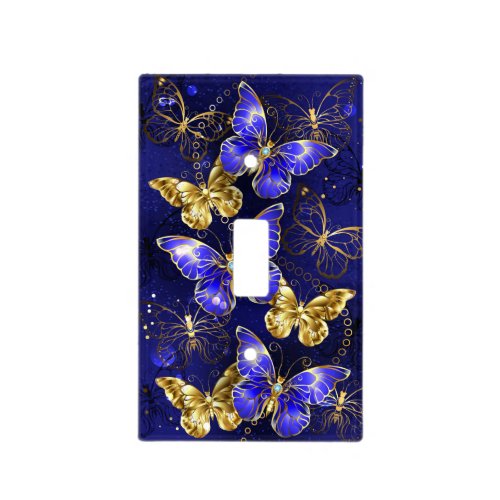 Composition with Sapphire Butterflies Light Switch Cover