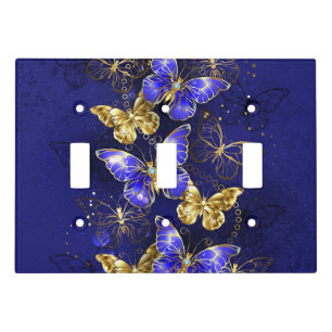Composition with Sapphire Butterflies Light Switch Cover