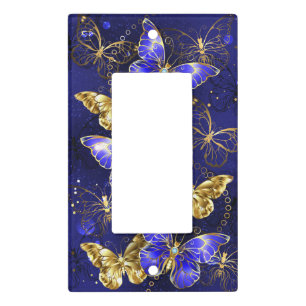 Composition with Sapphire Butterflies Light Switch Cover
