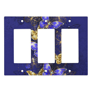Composition with Sapphire Butterflies Light Switch Cover