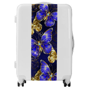 Composition with Sapphire Butterflies Luggage
