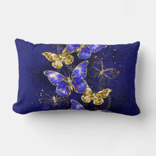 Composition with Sapphire Butterflies Lumbar Pillow