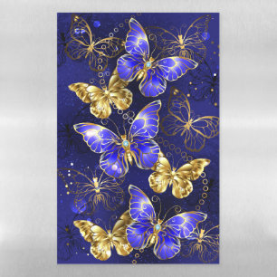 Composition with Sapphire Butterflies Magnetic Dry Erase Sheet