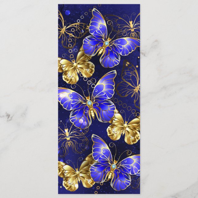 Composition with Sapphire Butterflies Menu (Front)