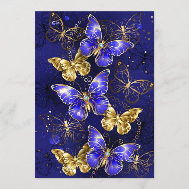 Composition with Sapphire Butterflies Menu (Front)