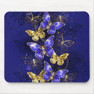 Composition with Sapphire Butterflies Mouse Pad