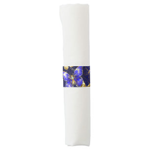 Composition with Sapphire Butterflies Napkin Bands
