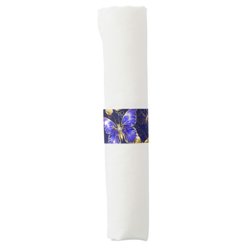 Composition with Sapphire Butterflies Napkin Bands