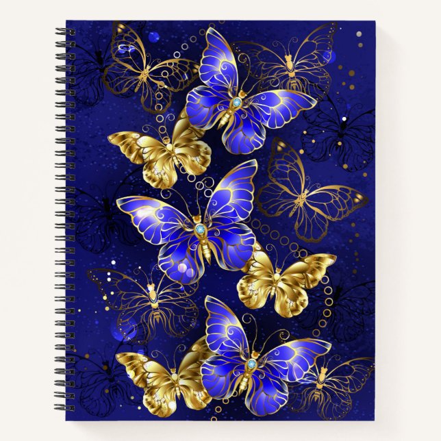 Composition with Sapphire Butterflies Notebook (Front)