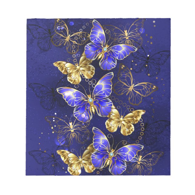 Composition with Sapphire Butterflies Notepad (Front)