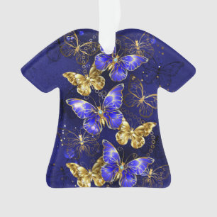 Composition with Sapphire Butterflies Ornament