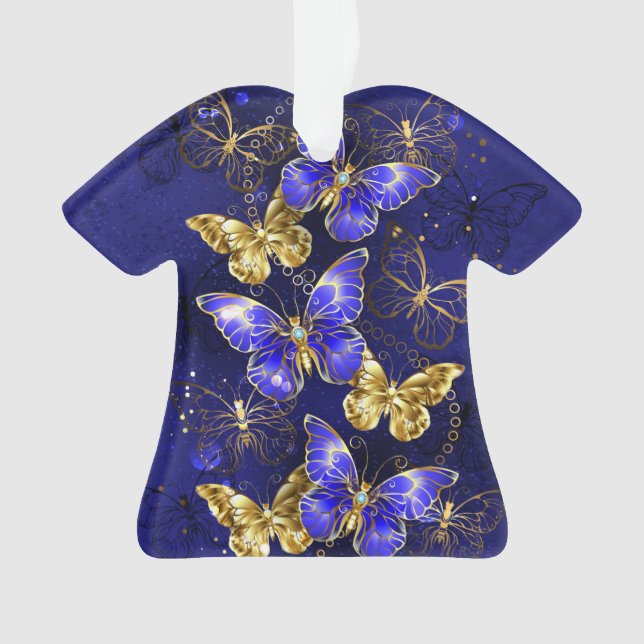 Composition with Sapphire Butterflies Ornament (Front)