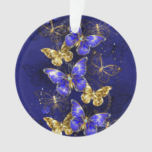 Composition with Sapphire Butterflies Ornament