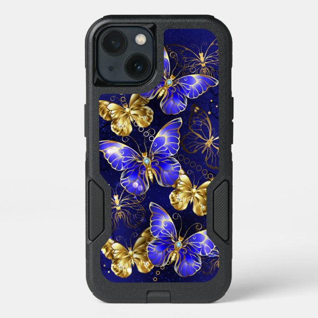 Composition with Sapphire Butterflies Otterbox iPhone Case (Back)