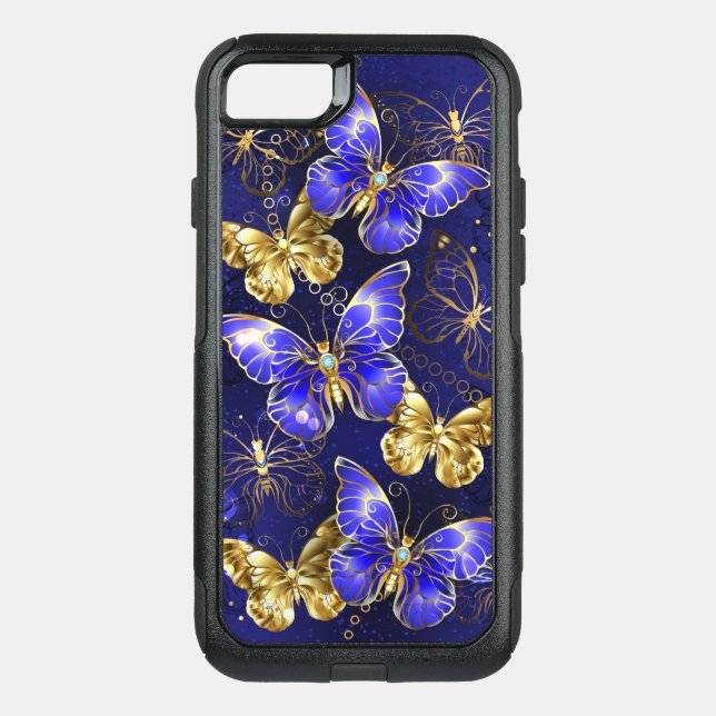 Composition with Sapphire Butterflies Otterbox iPhone Case (Back)