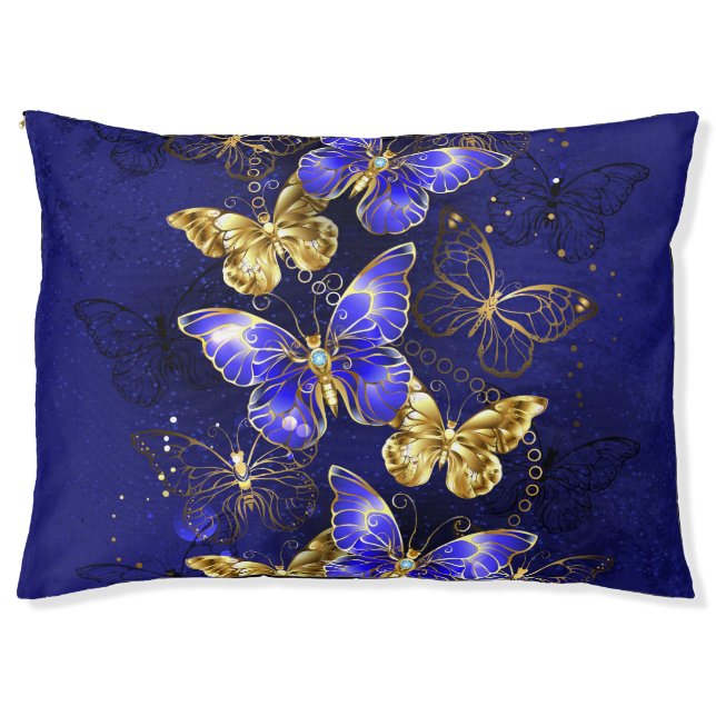 Composition with Sapphire Butterflies Pet Bed (Front)