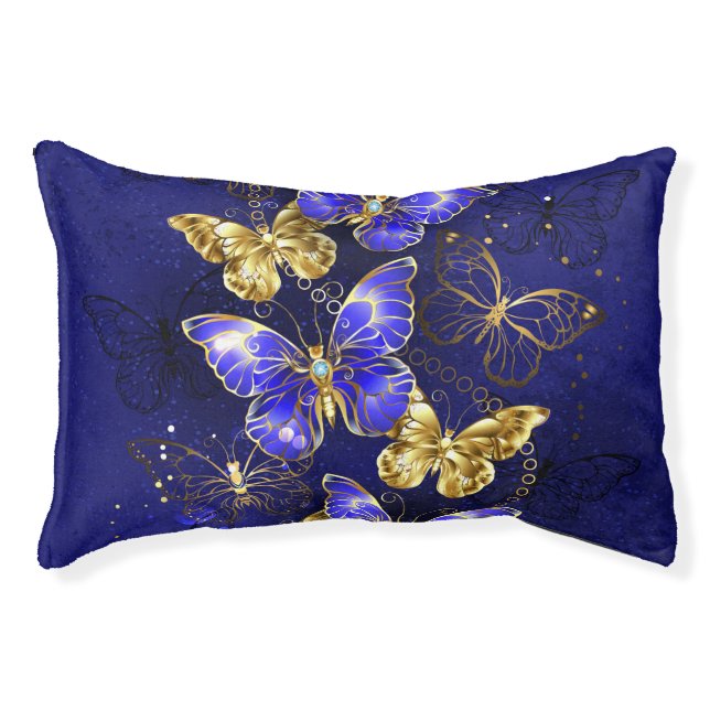 Composition with Sapphire Butterflies Pet Bed (Front)