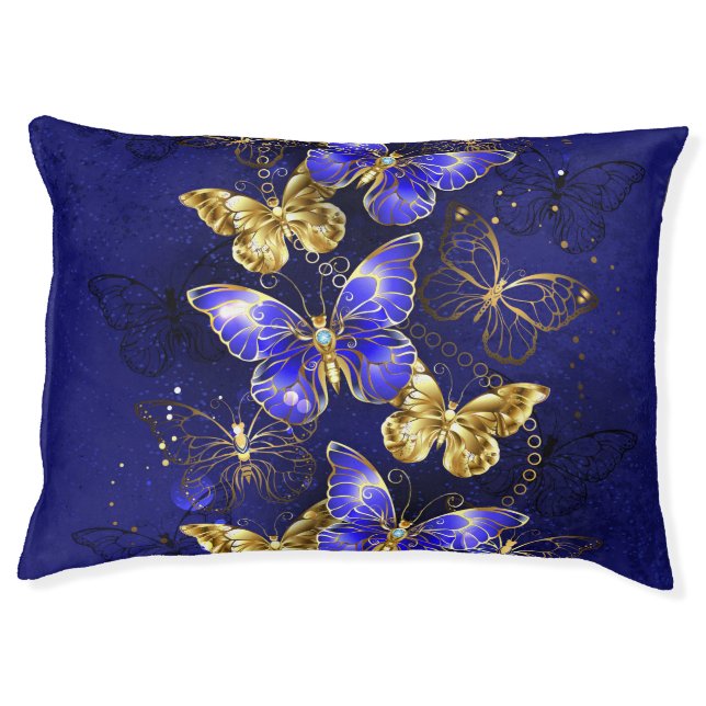 Composition with Sapphire Butterflies Pet Bed (Front)