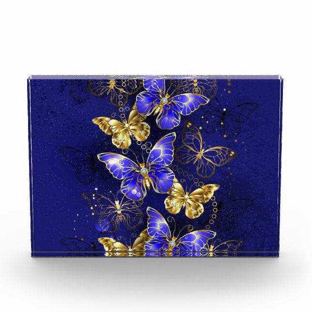 Composition with Sapphire Butterflies Photo Block (Front)