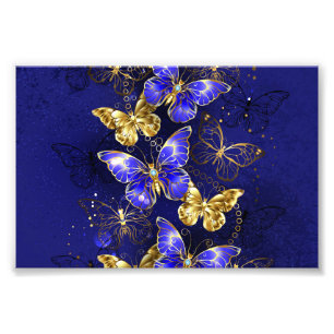 Composition with Sapphire Butterflies Photo Print