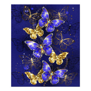 Composition with Sapphire Butterflies Photo Print