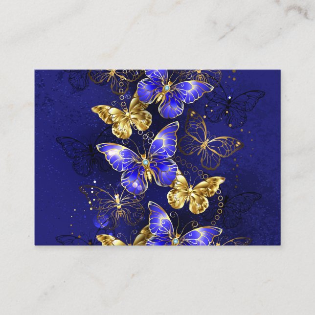 Composition with Sapphire Butterflies Place Card (Front)