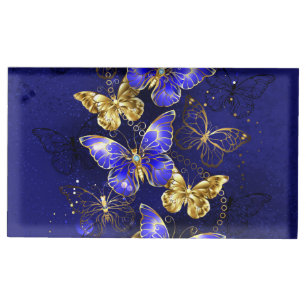 Composition with Sapphire Butterflies Place Card Holder