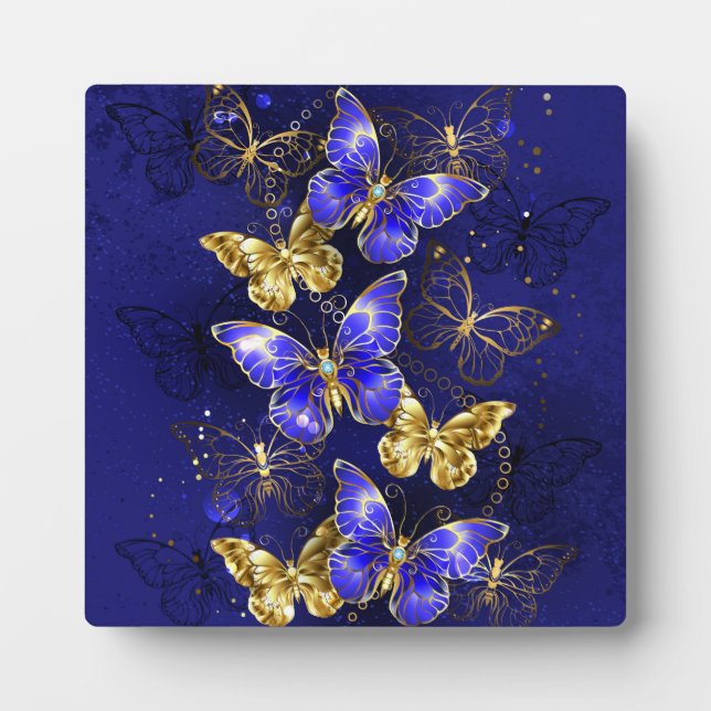 Composition with Sapphire Butterflies Plaque (Front)