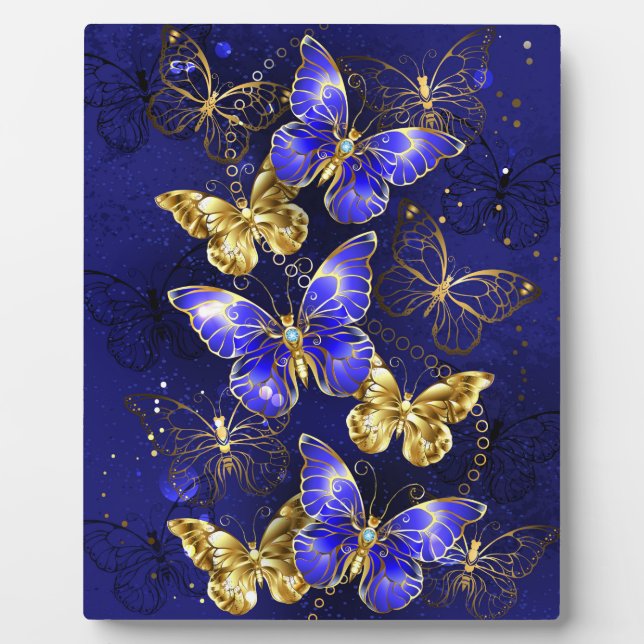 Composition with Sapphire Butterflies Plaque (Front)