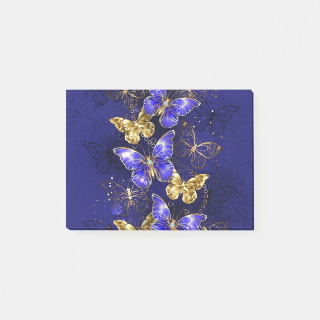 Composition with Sapphire Butterflies Post-it Notes (Front)