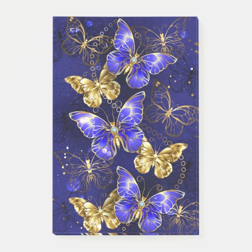 Composition with Sapphire Butterflies Post_it Notes
