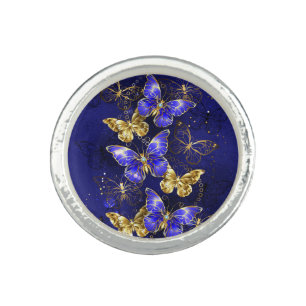 Composition with Sapphire Butterflies Ring