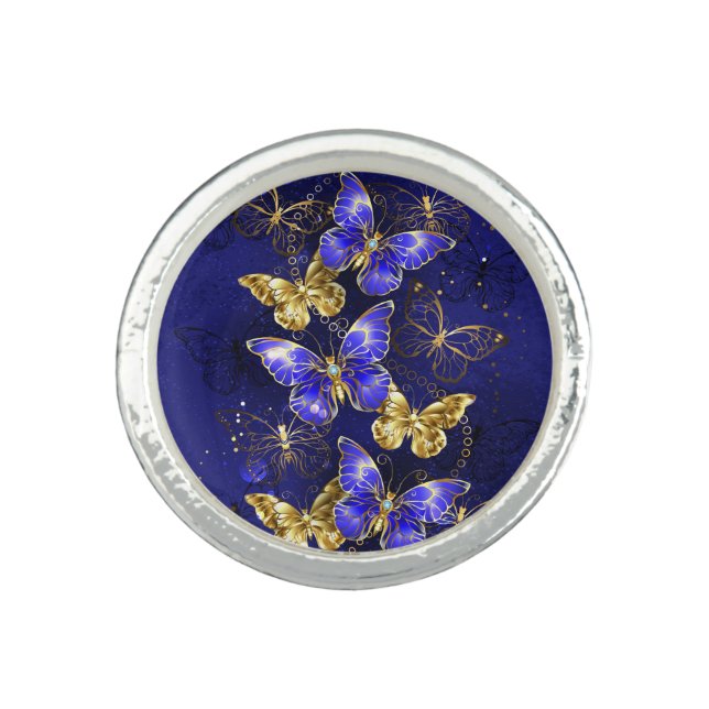 Composition with Sapphire Butterflies Ring (Front)