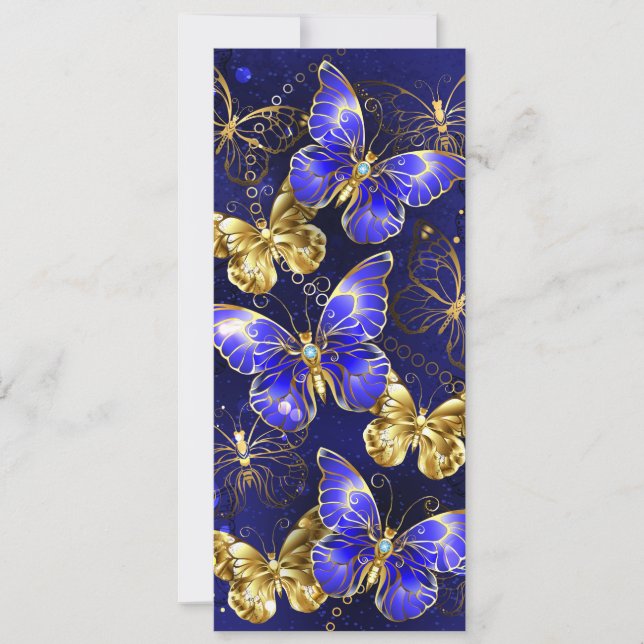 Composition with Sapphire Butterflies Save The Date (Front)