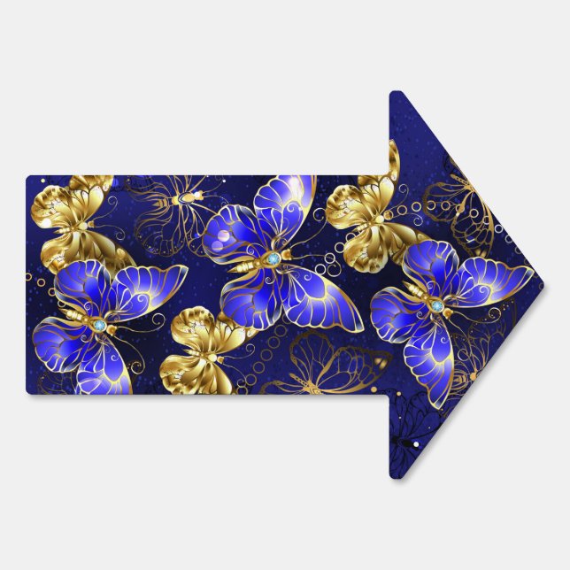 Composition with Sapphire Butterflies Sign (Back)