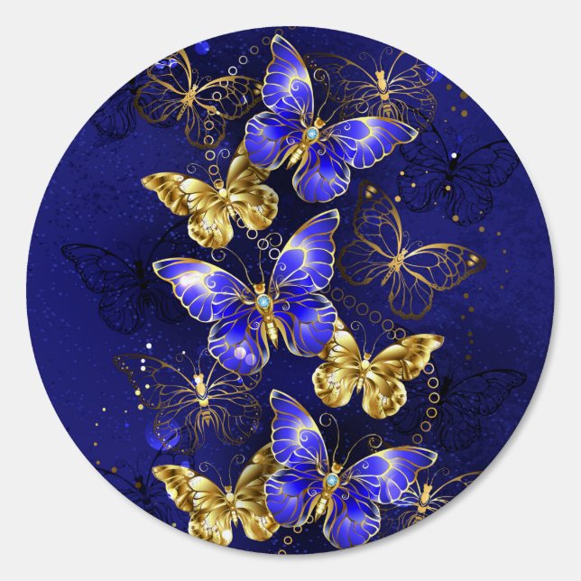 Composition with Sapphire Butterflies Sign (Back)