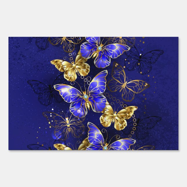 Composition with Sapphire Butterflies Sign (Front)
