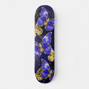 Composition with Sapphire Butterflies Skateboard