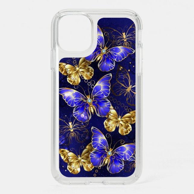 Composition with Sapphire Butterflies Speck iPhone 11 Case (Front)