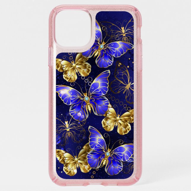 Composition with Sapphire Butterflies Speck iPhone 11 Pro Max Case (Front)