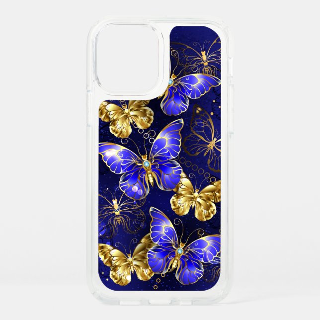 Composition with Sapphire Butterflies Speck iPhone 12 Pro Case (Front)